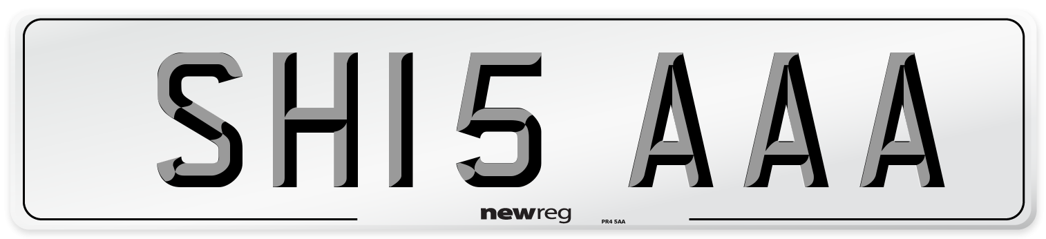 SH15 AAA Number Plate from New Reg